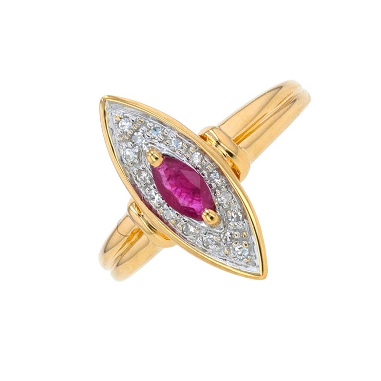 Acheter Bague marquise rubis 0.29 carat et diamants 0.08 carat 2 ors 3.10g Comme neuf - 840,00 € Bague marquise rubis 0.29 carat et diamants 0.08 carat 2 ors 3.10g Comme neuf - reconditionné disponible sur Gemme Les Bijoux